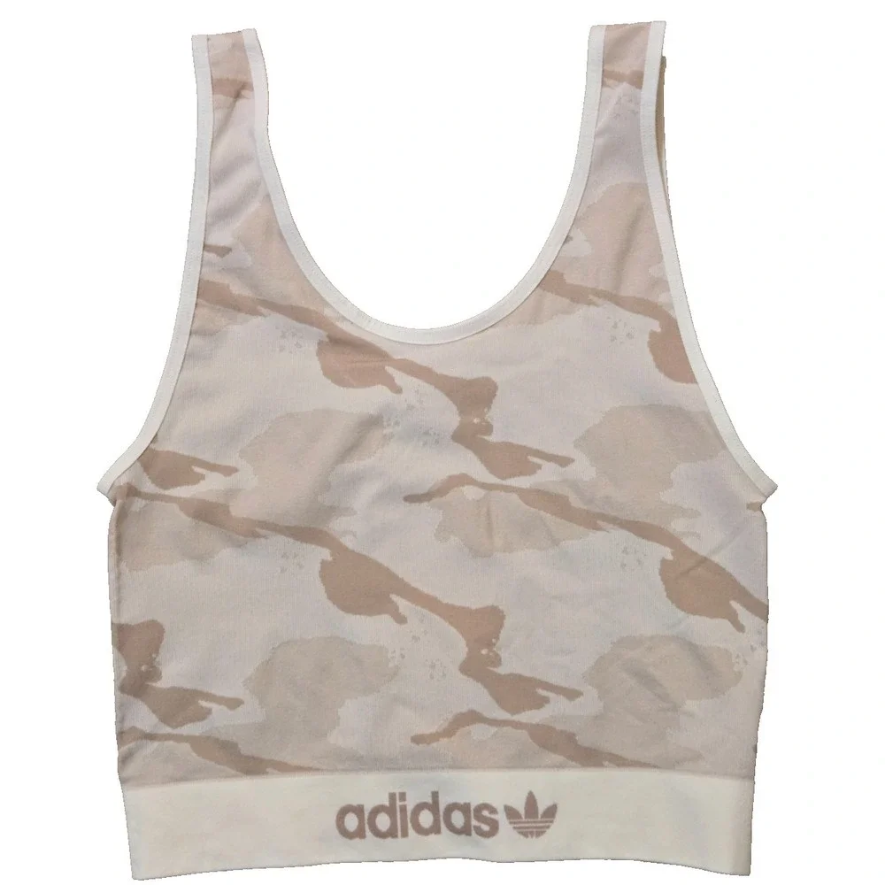 Adidas Intimates Brami Women's M Nude Camo NWT
